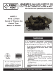 Prime Heat PH18NM Operating instructions