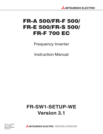 Mitsubishi Electric FR-F720-0.75K to 110K Instruction manual | Manualzz