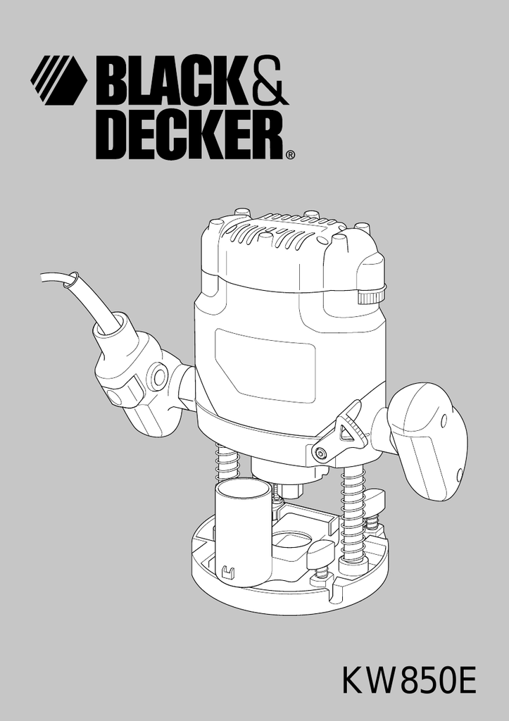 User manual Black & Decker KW900E (English - 16 pages)