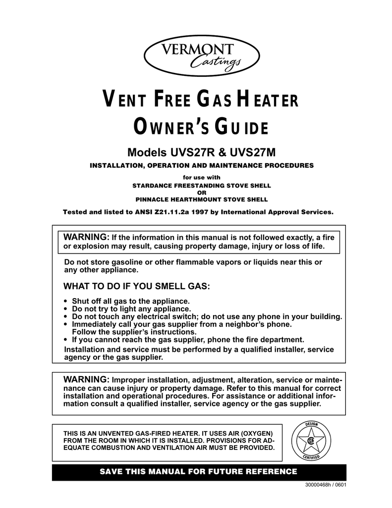 Vermont Casting 2950 Fan User Manual Manualzz