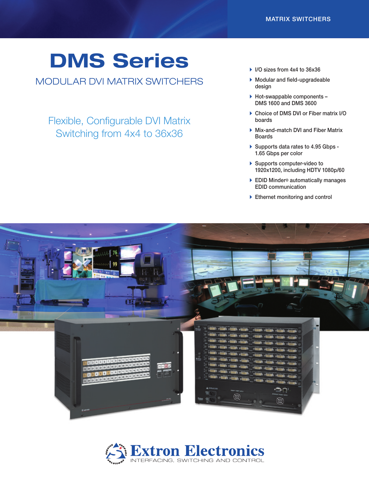 Extron Dms 1600 TMDS Digital Matrix Switcher W/2 x DMS 44 DVI 