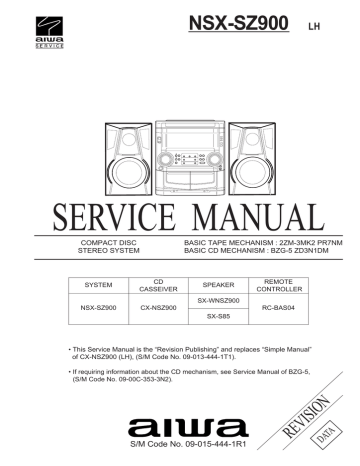 Aiwa Nsx Sz900 Service Manual Manualzz