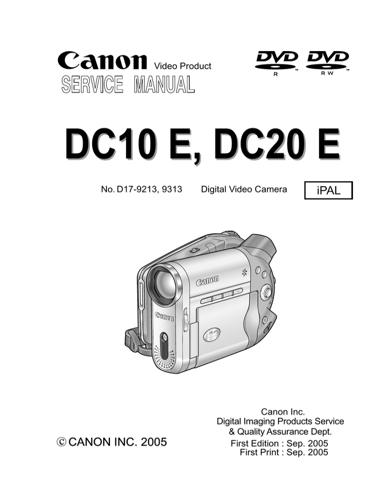 Canon Dc E Product Specifications Manualzz