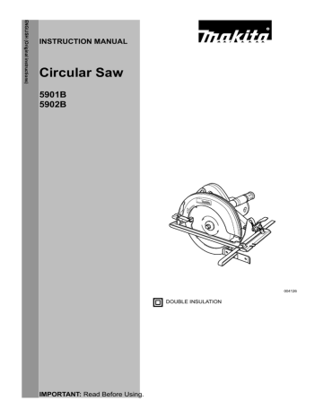 Makita 5902B Circular Saw Instruction manual | Manualzz