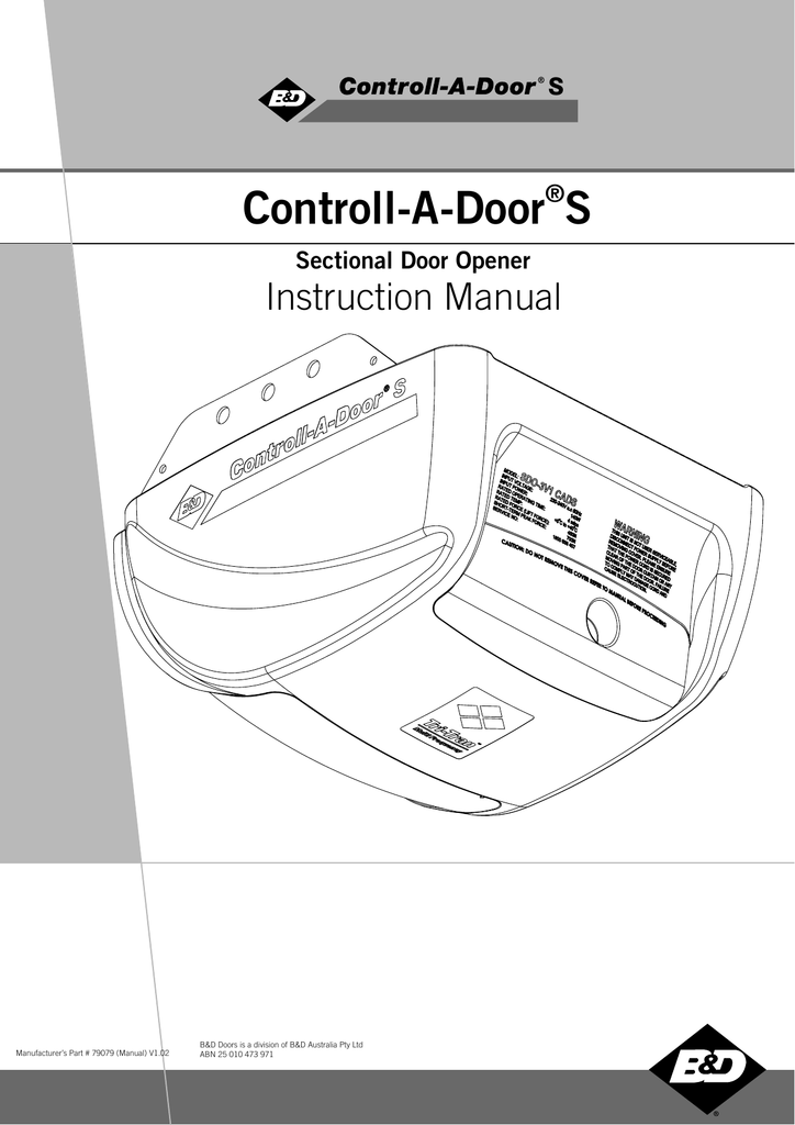 B D Controll A Door Spare Parts | Webmotor.org