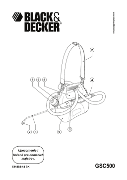 Black & Decker GSC500 Power sprayer type h1 Používateľská príručka