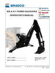Bradco 509 &amp; 511 Power Backhoes Operator's Manual