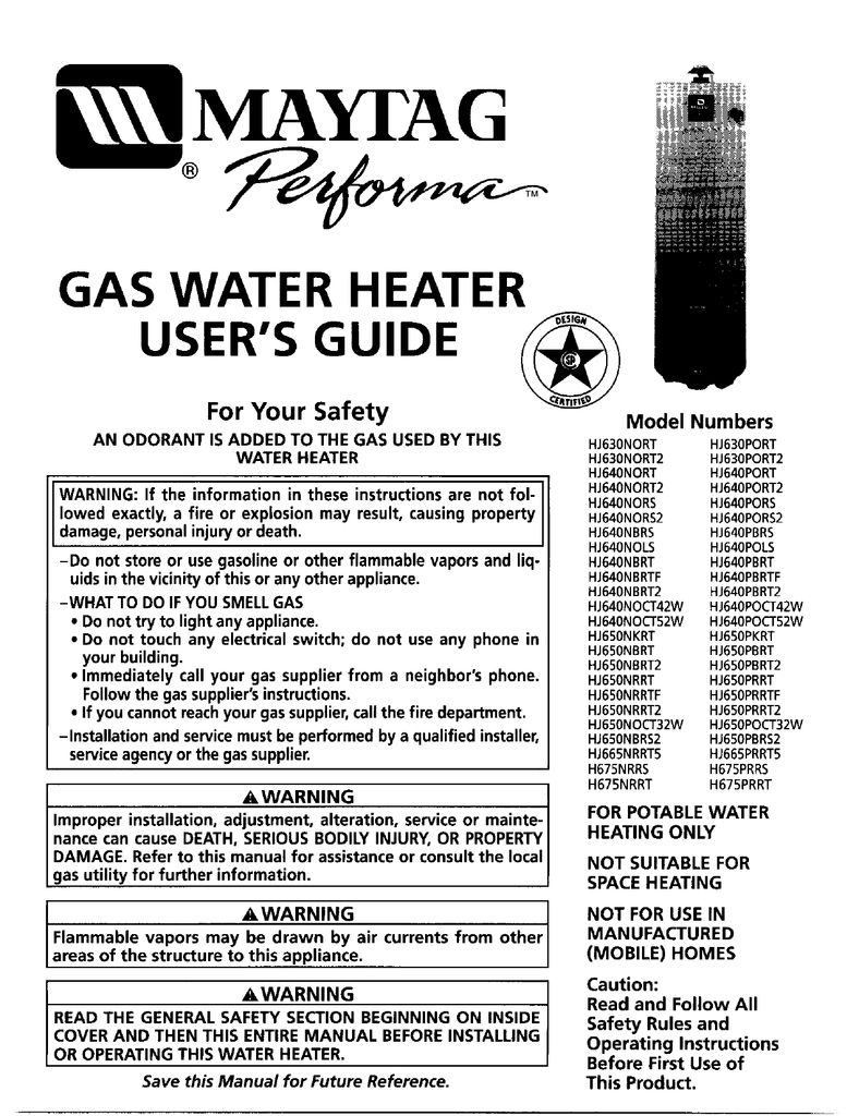 Maytag Water Heater Thermocouple