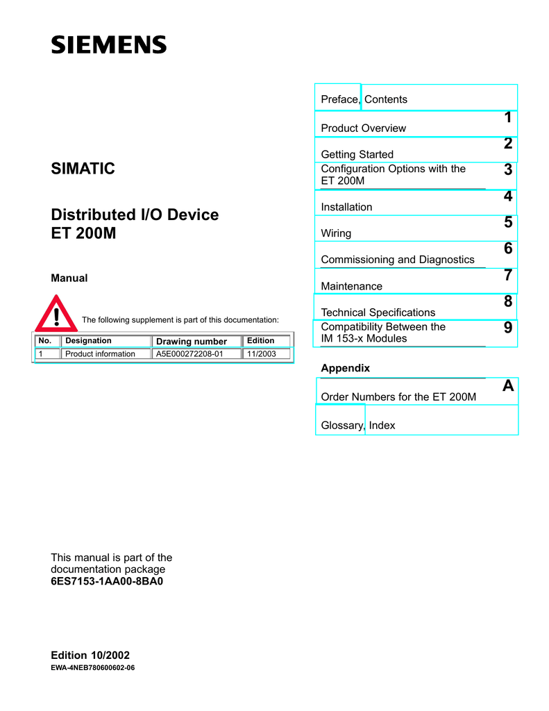 Siemens Simatic S7 IM153-1,6ES7 153-1AA02-0XB0,6ES7153-1AA02-0XB0,E:07