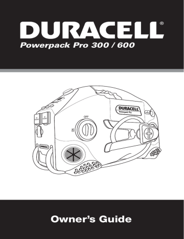 Duracell Powerpack 300 Operating Instructions Manualzz