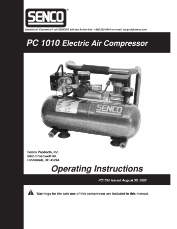 Senco PC 1010 Operating instructions | Manualzz