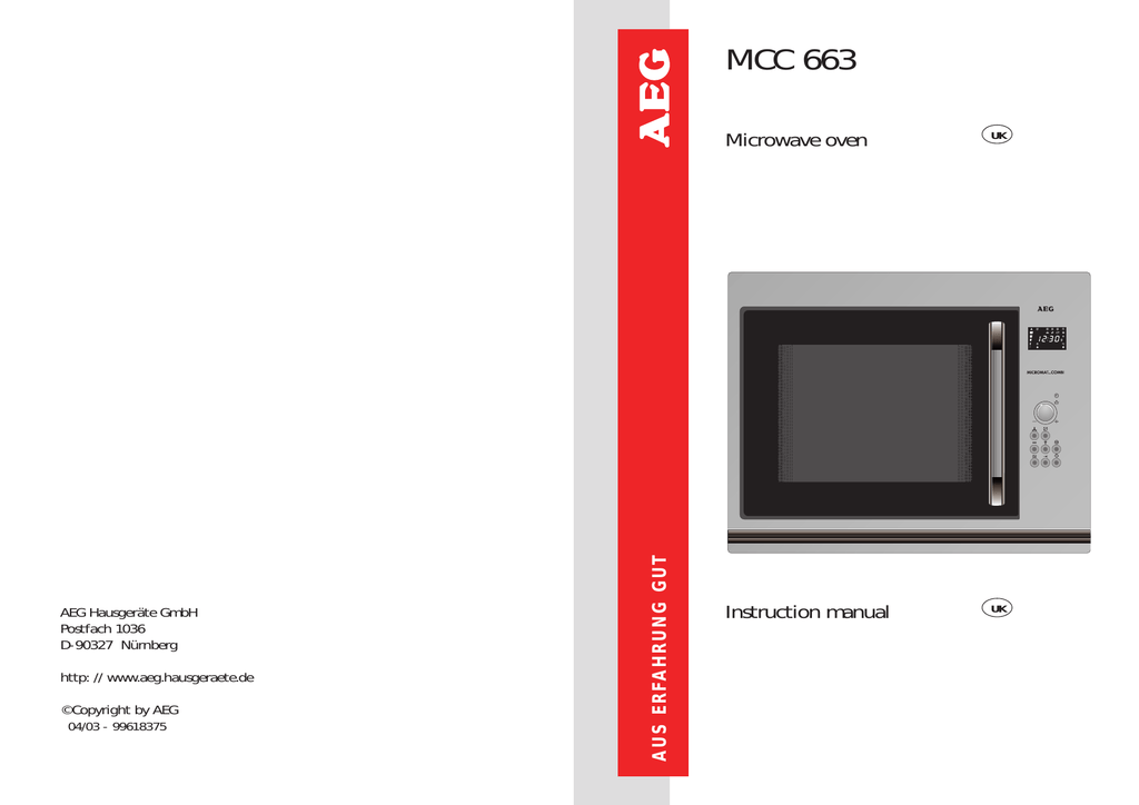 aeg micromat combi 663e