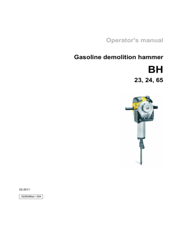 Wacker Neuson BH 23 Gasoline Breaker Operator's Manual | Manualzz