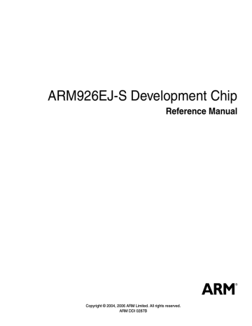 ARM ARM926EJ-S Specifications | Manualzz