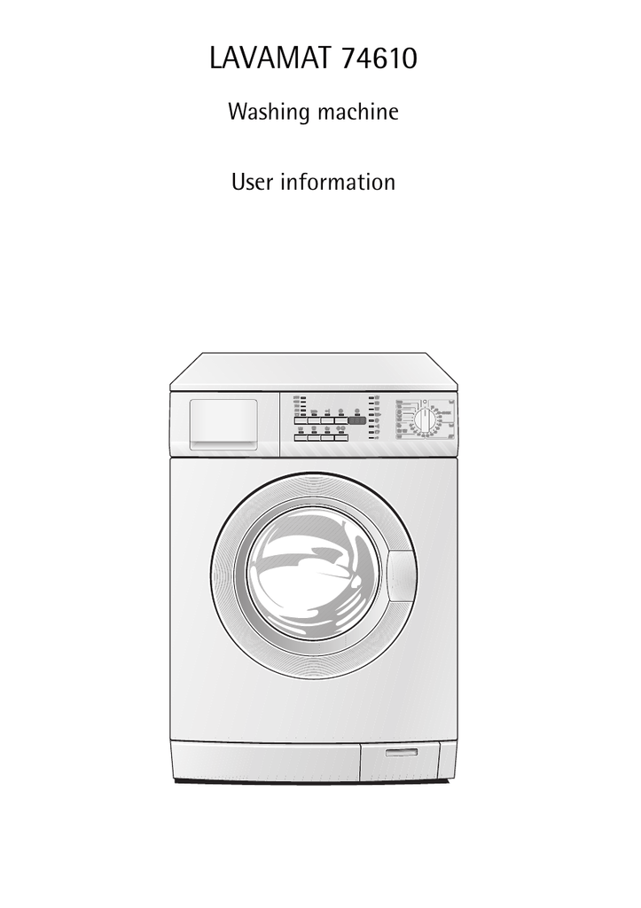 Aeg Lavamat 74610 Operating Instructions Manualzz