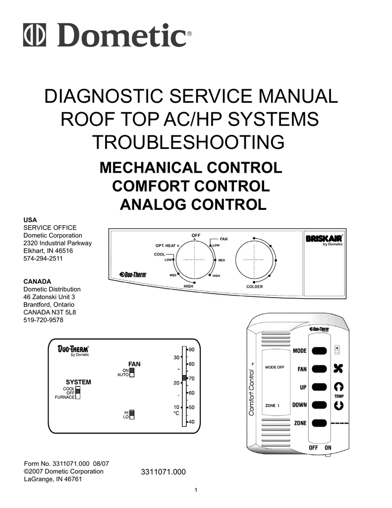 Dometic Duo Therm 59146 Service Manual