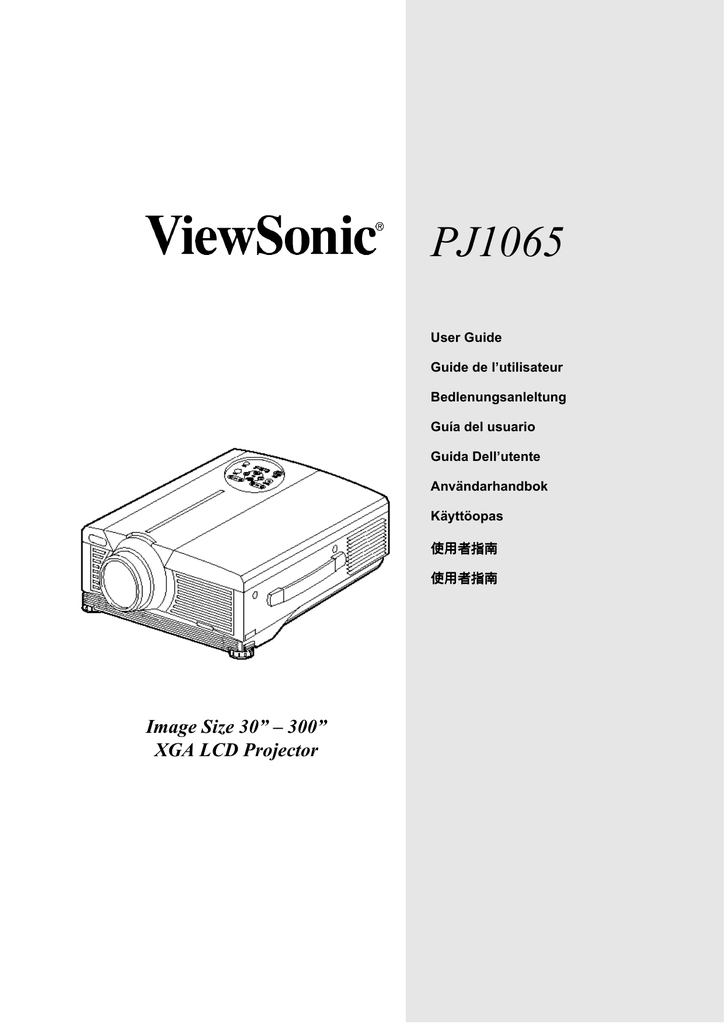 ViewSonic PJ1065 Projector User Manual | Manualzz