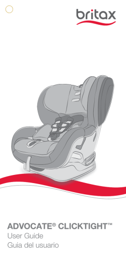 Britax ADVOCATE - User guide, User manual | manualzz.com