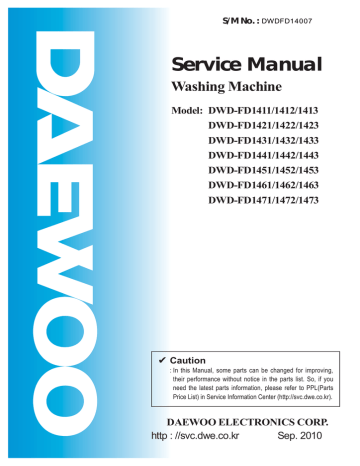 Daewoo DWD-FD1462 Service manual | Manualzz