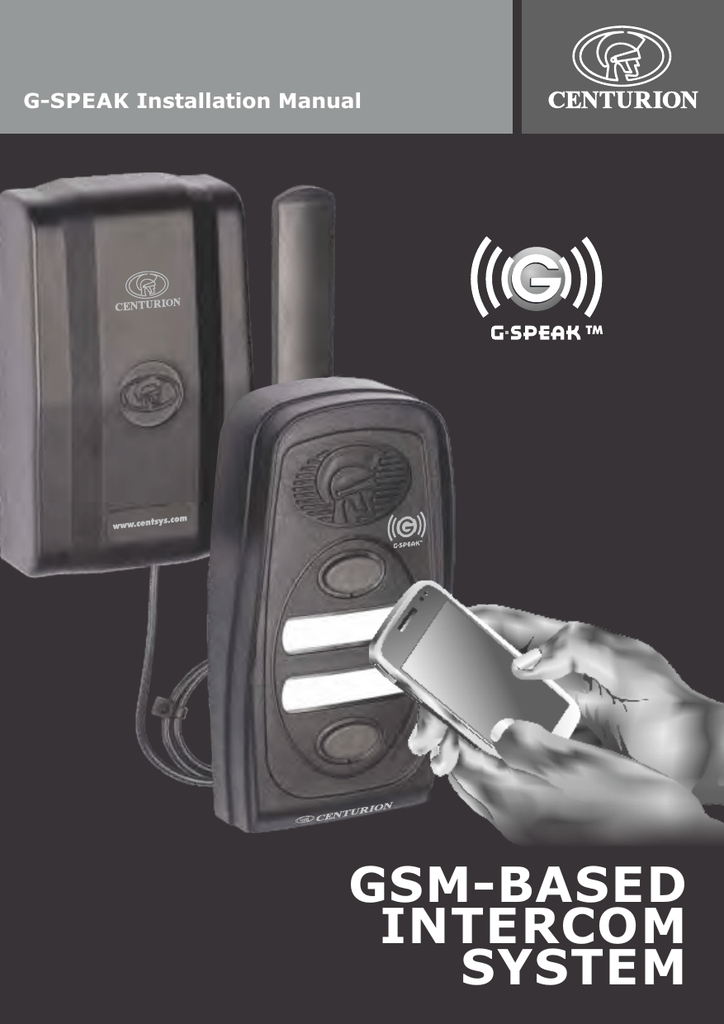 Centurion G Speak Installation Manual Manualzz Centurion G Speak Installation Manual Manualzz