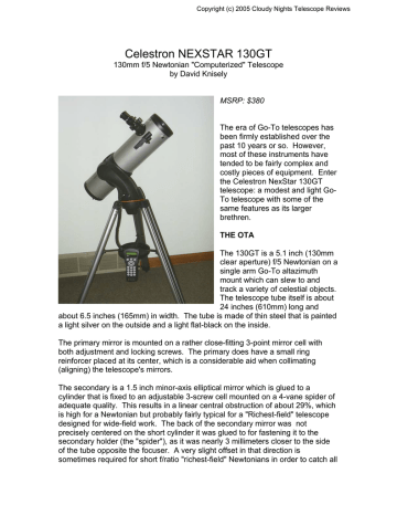 Celestron Nexstar 130gt Manualzz