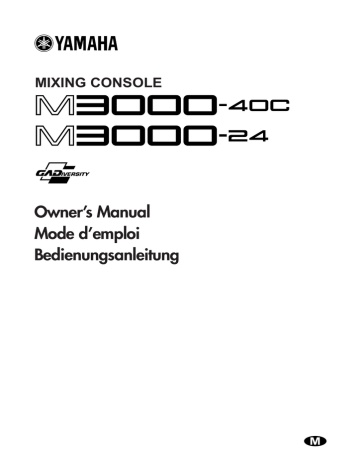 Yamaha M3000 Owner's manual | Manualzz