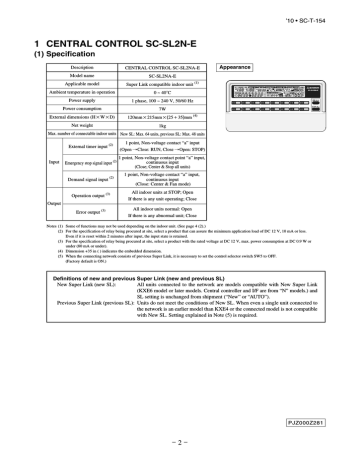 Mitsubishi Sc Sl2na E Specifications Manualzz