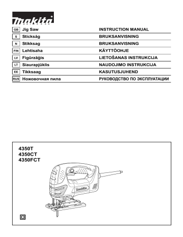 Makita 4350FCT, 4350T Instruction manual | Manualzz