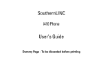 SouthernLINC i410 User's Guide