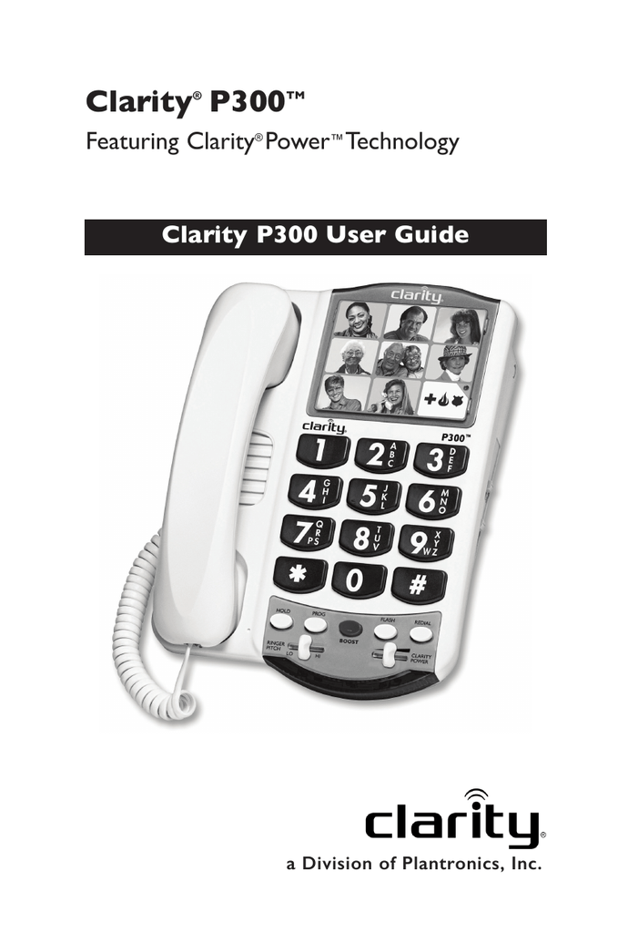 Clarity P300 User guide | Manualzz