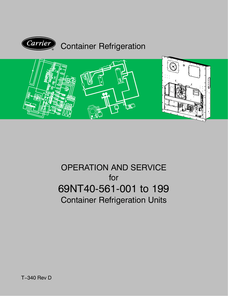 Carrier 69NT40-511-199 Service manual. Container Refrigeration ...