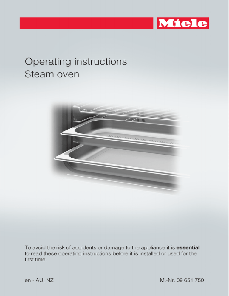 miele steam oven descaling tablets