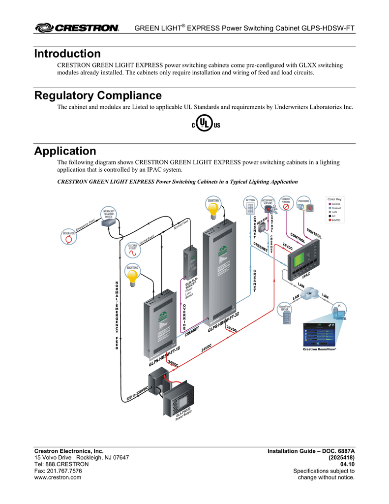 Crestron Green Light Glps Hdsw Ft Installation Guide Manualzz