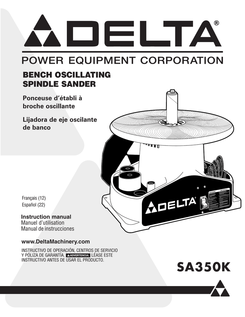 Delta SA350K Instruction manual - Manualzz