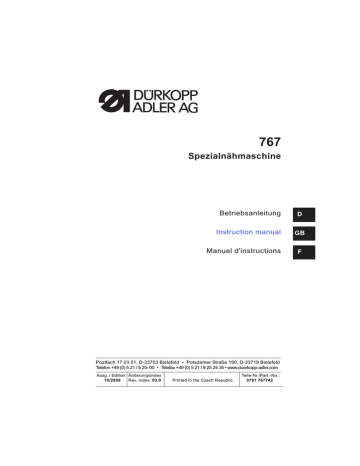 Duerkopp Adler 767 Instruction Manual Manualzz Duerkopp Adler 767 Instruction Manual Manualzz