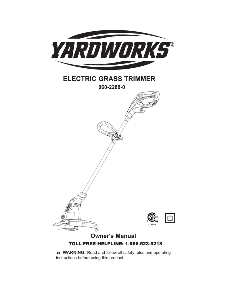 yardworks string trimmer