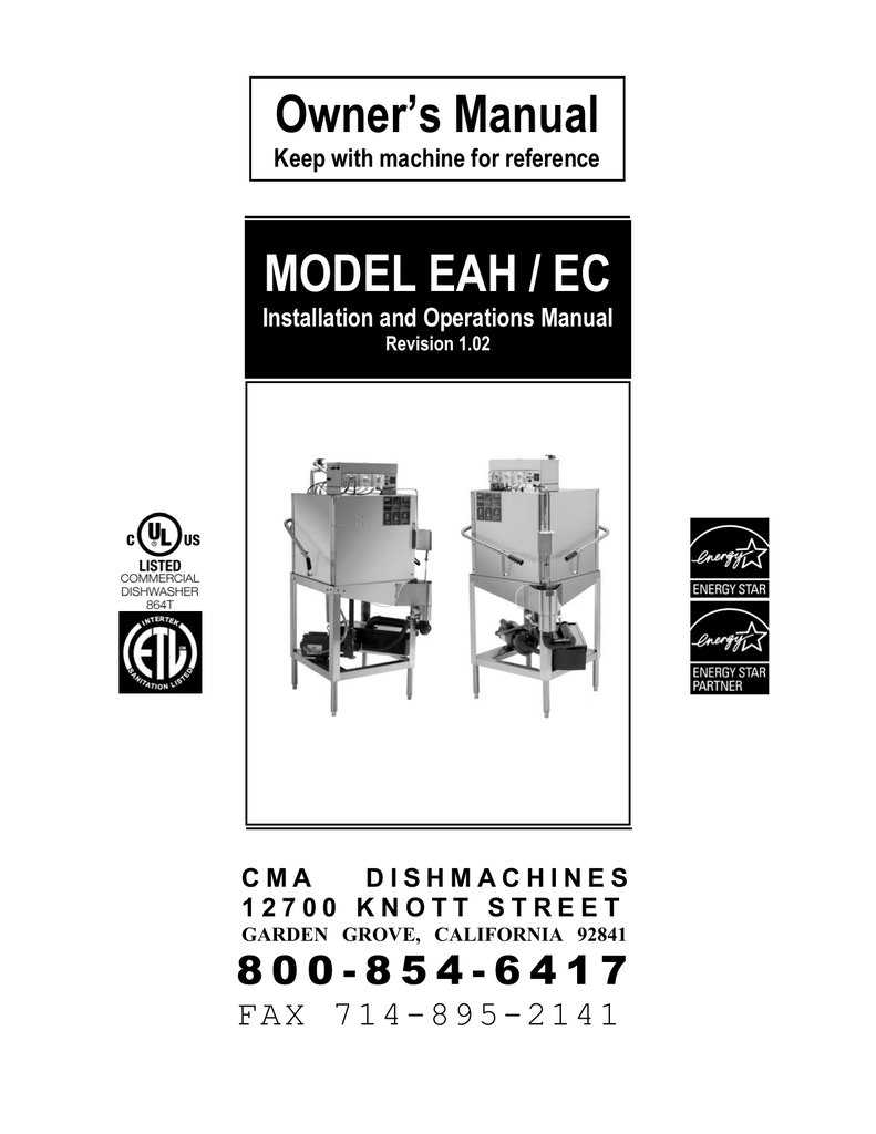 3//4-Inch CMA Dish Machines 00705.00 Water Solenoid Valve