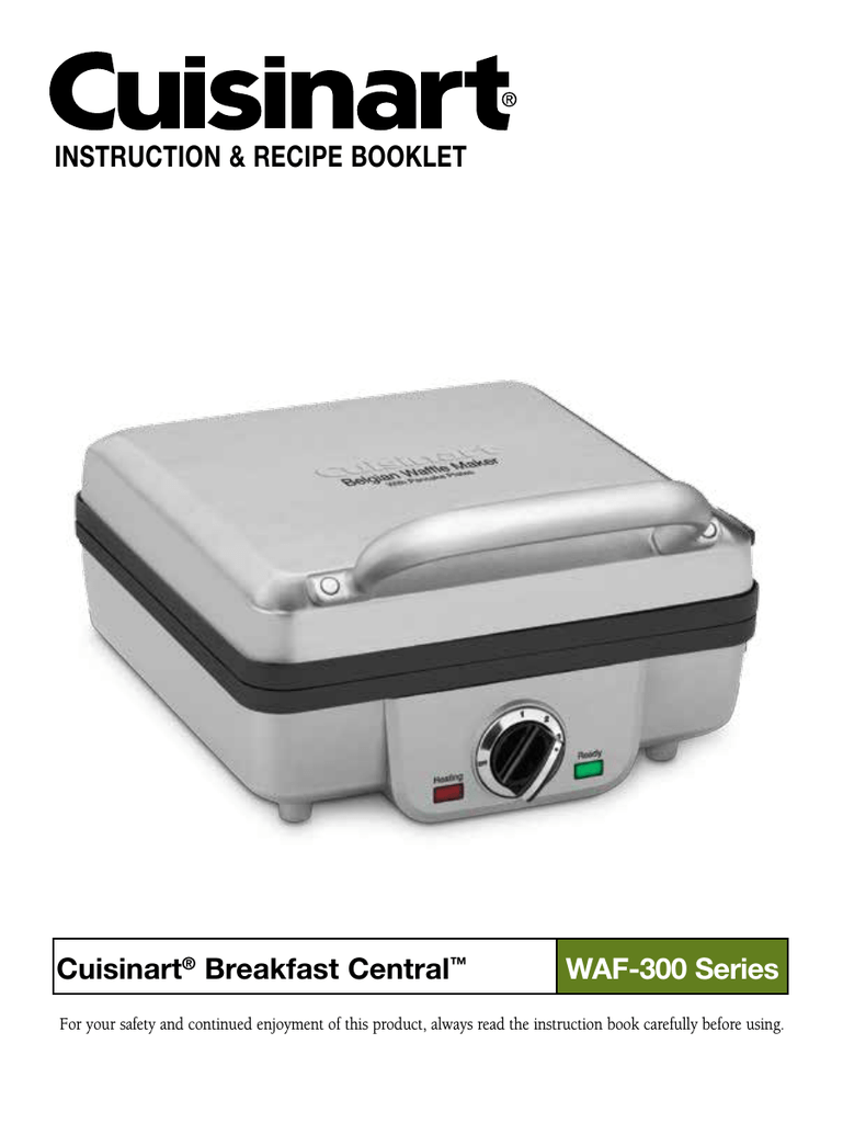 Cuisinart WAF200 Round Waffle Maker Use and care guide Manualzz
