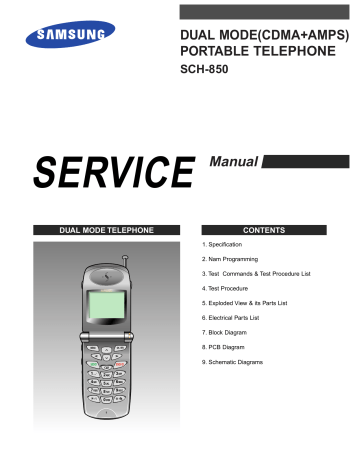 User manual | Samsung SCH-850 service manual | Manualzz