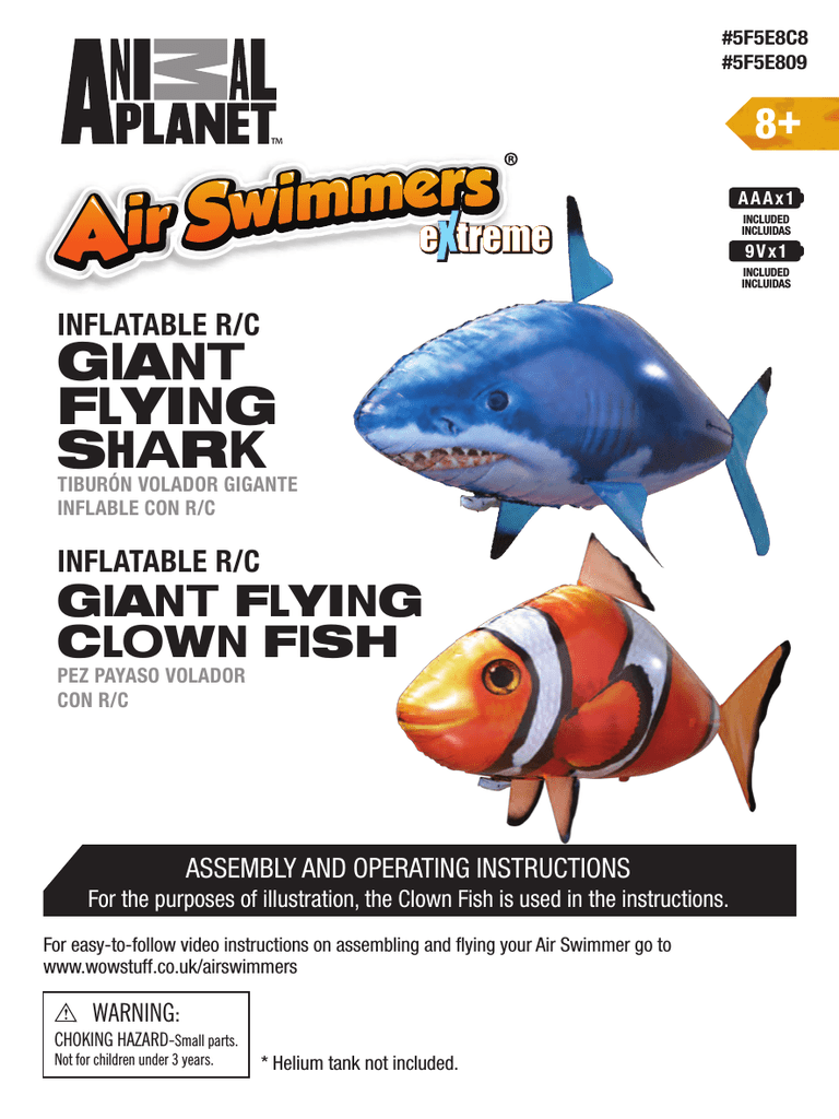air swimmers shark instructions