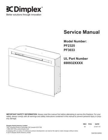 Dimplex PF3033 Service manual | Manualzz