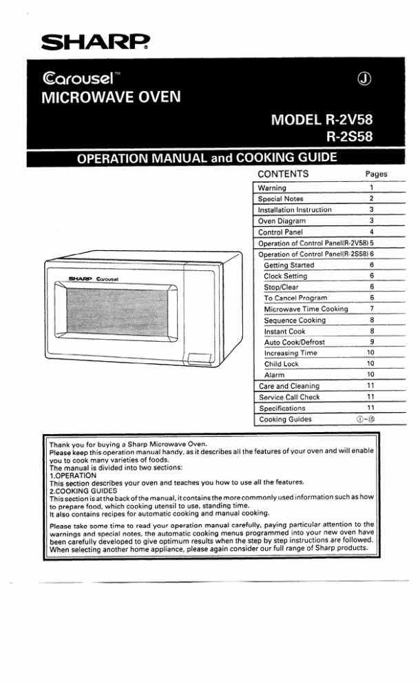 Sharp R 2s58 Specification Manualzz - Sharp R 580d Wiring Diagram Sharp R 2s58 Specification Manualzz - Sharp R 580d Wiring Diagram