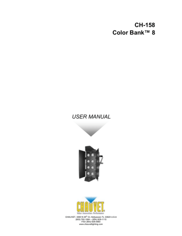 Chauvet COLORbank 4 User manual | Manualzz