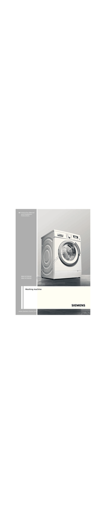Siemens Washing Machine Instruction Manual Manualzz Com