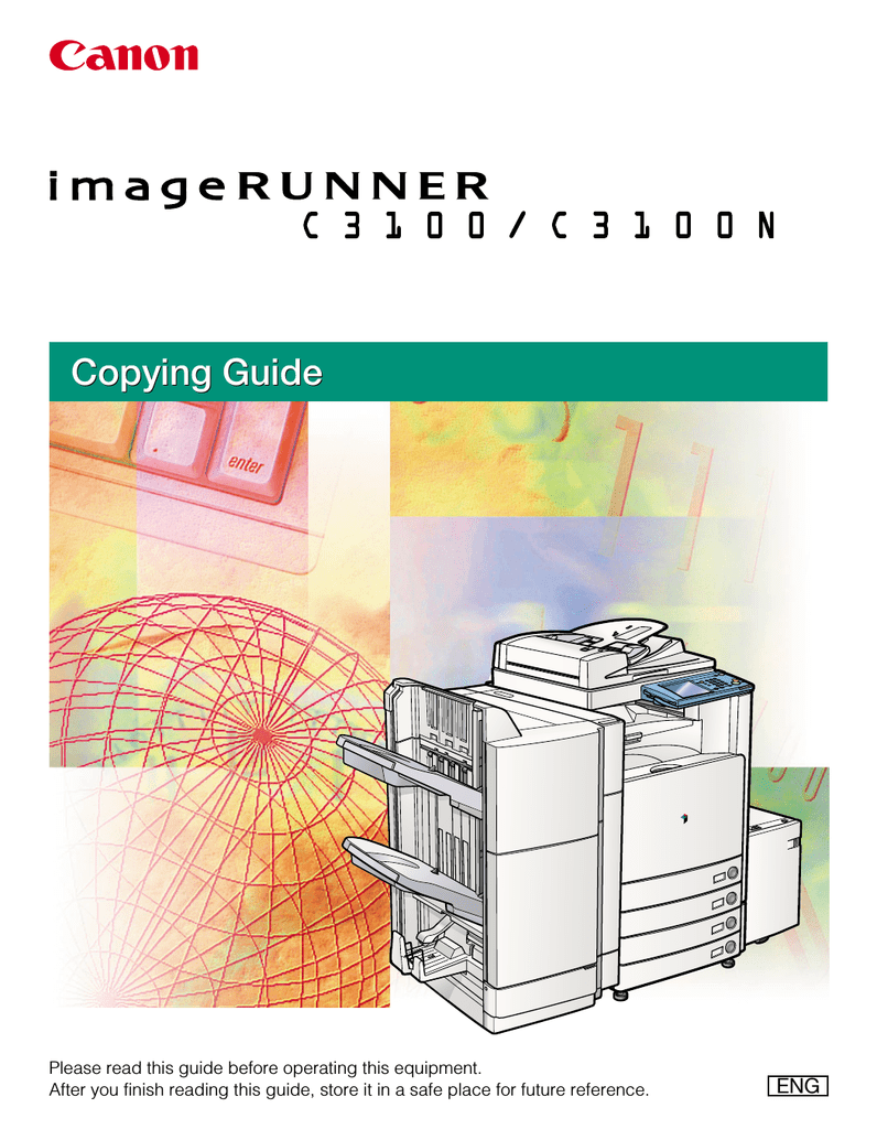 User's Guide Canon imageRUNNER C3100 N Printer User`s guide Manualzz
