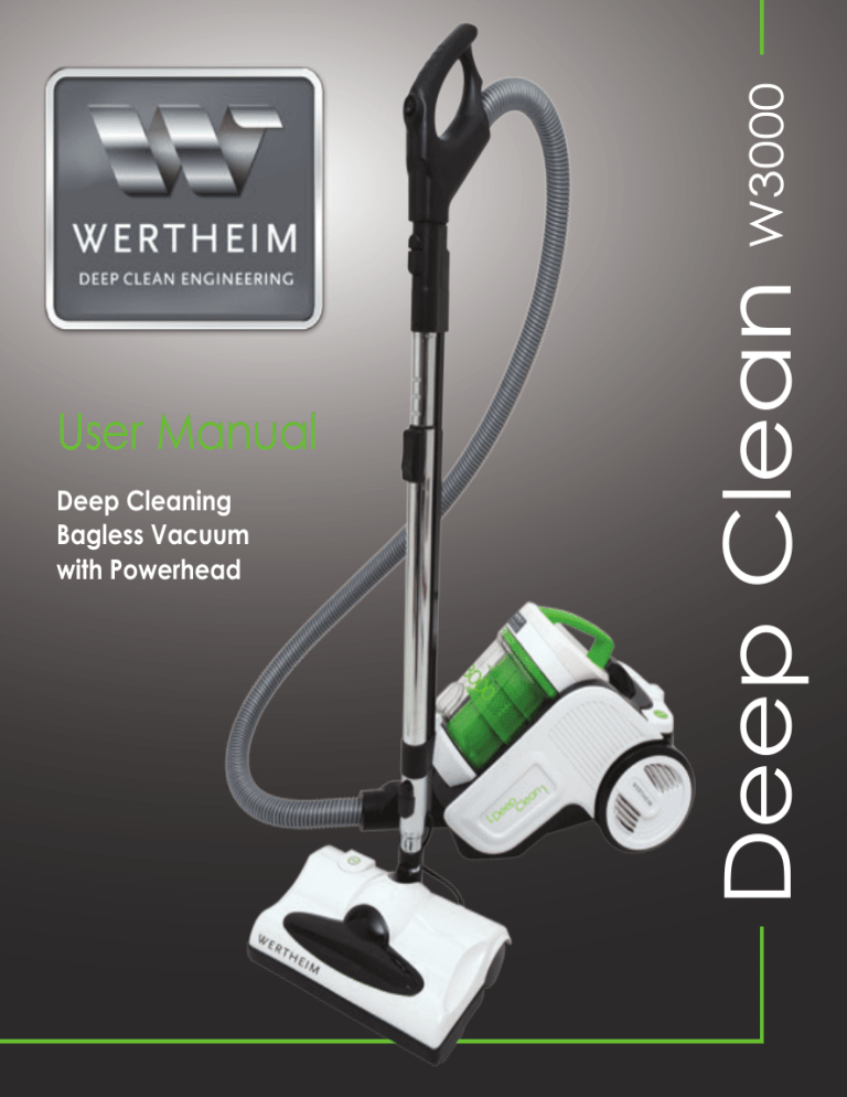 WERTHEIM Deep Clean W3000 User manual Manualzz