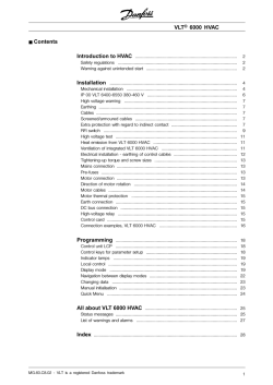 Danfoss Vlt 6000 Datasheet Operating Instructions User Manual