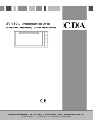 CDA SV 980 Specifications | Manualzz