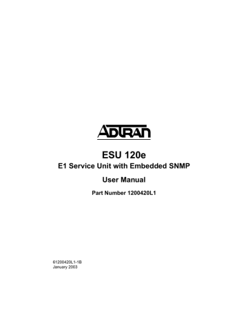 ADTRAN ESU 120e User manual | Manualzz