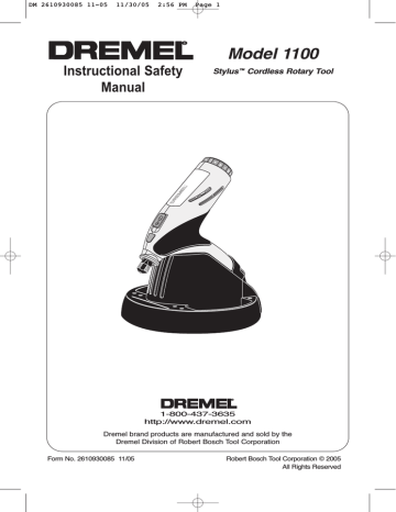 Dremel 1100 Safety Manual | Manualzz